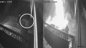 Pembakaran Mobil Warga Jati Agung Terekam CCTV, Polisi Buru Pelaku