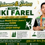 Riki Farel Raih Medali Emas Panjat Tebing O2SN Lampung Selatan