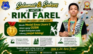 Riki Farel Raih Medali Emas Panjat Tebing O2SN Lampung Selatan