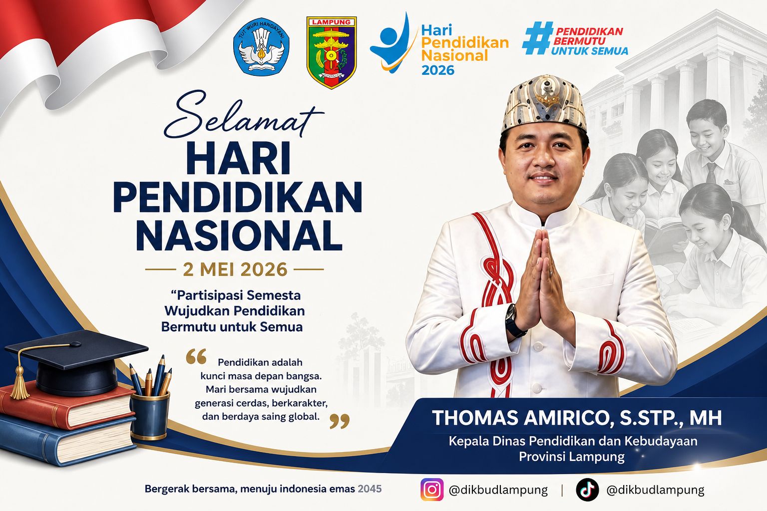 Pendidikan Jadi Kunci Kemajuan di Hardiknas 2026