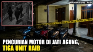 Pencurian Motor di Jati Agung, Tiga Unit Raib