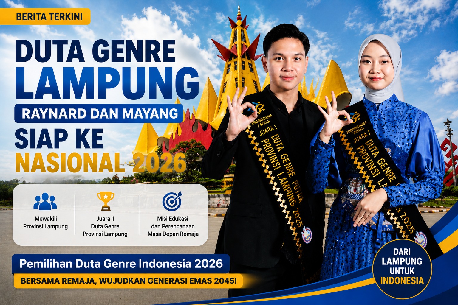Duta Genre Lampung Raynard dan Mayang Siap ke Nasional 2026