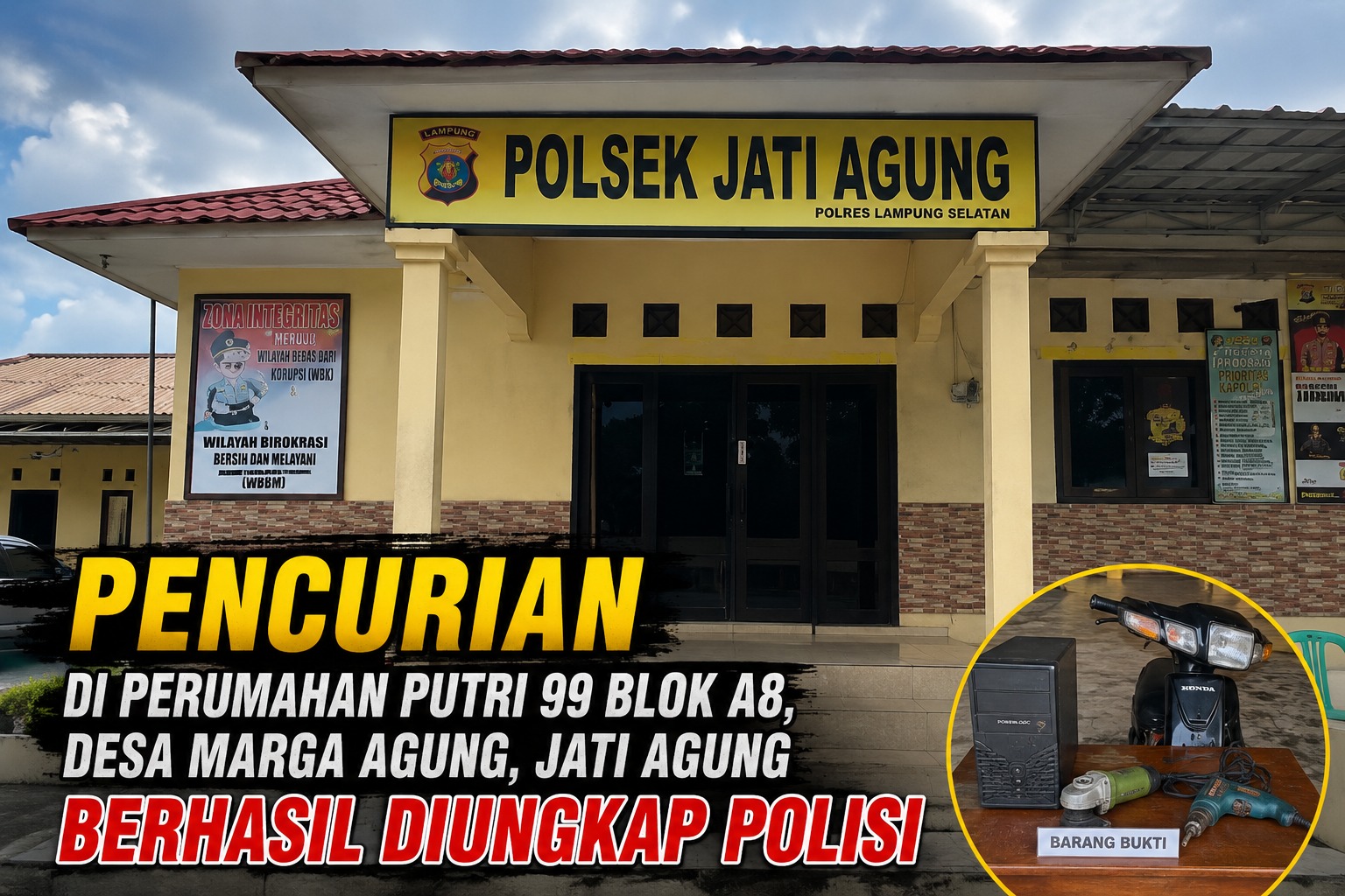Pencurian di Jati Agung Terungkap, Polisi Tangkap Pelaku