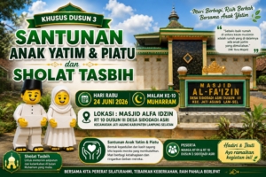 Santunan Anak Yatim dan Sholat Tasbih Meriahkan Muharram