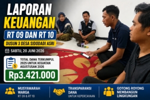 Laporan Keuangan RT Jadi Fokus Musyawarah RT 09 dan RT 10 Dusun 3